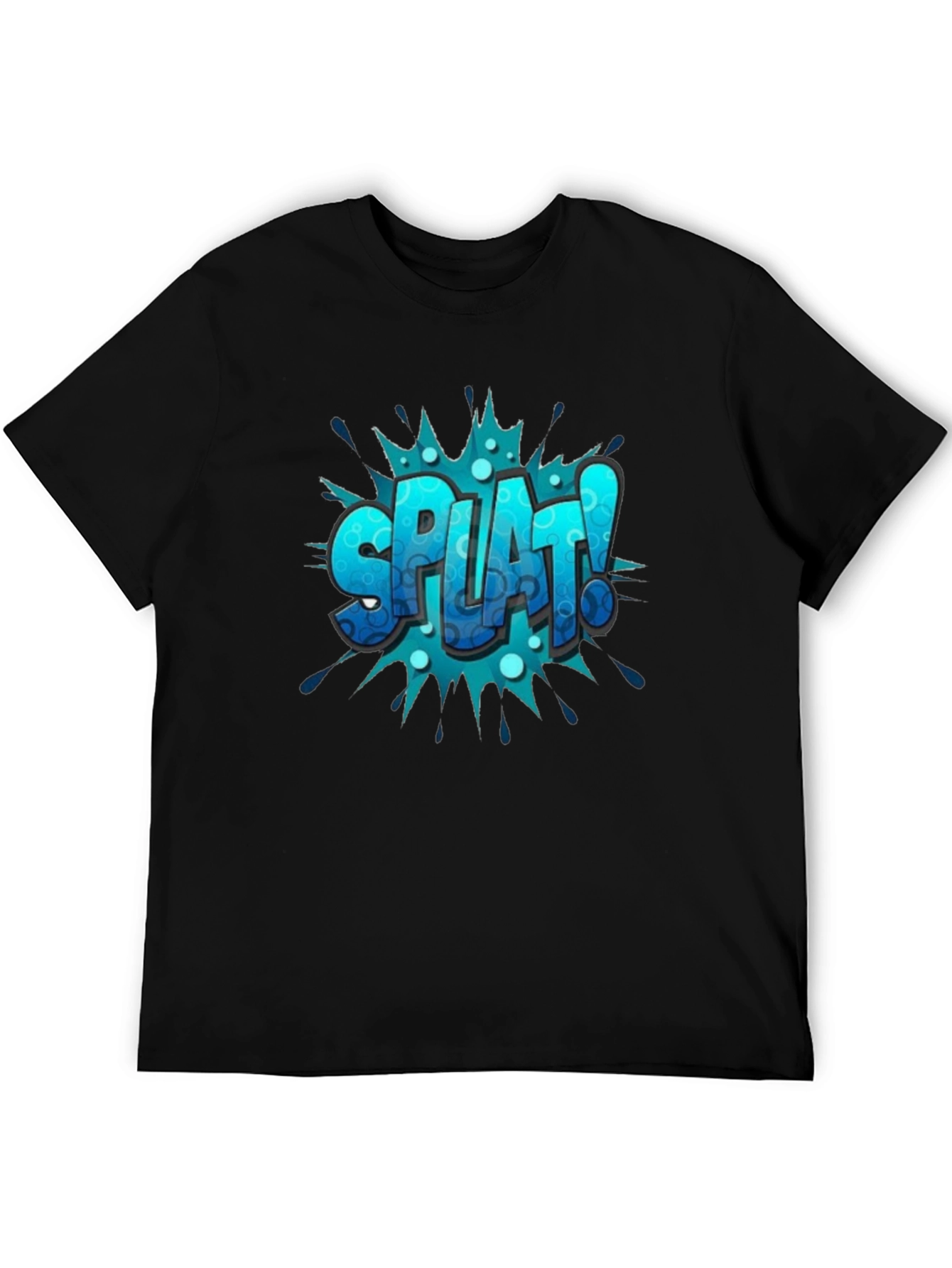Mens Black Splat! Graphic Print Tee