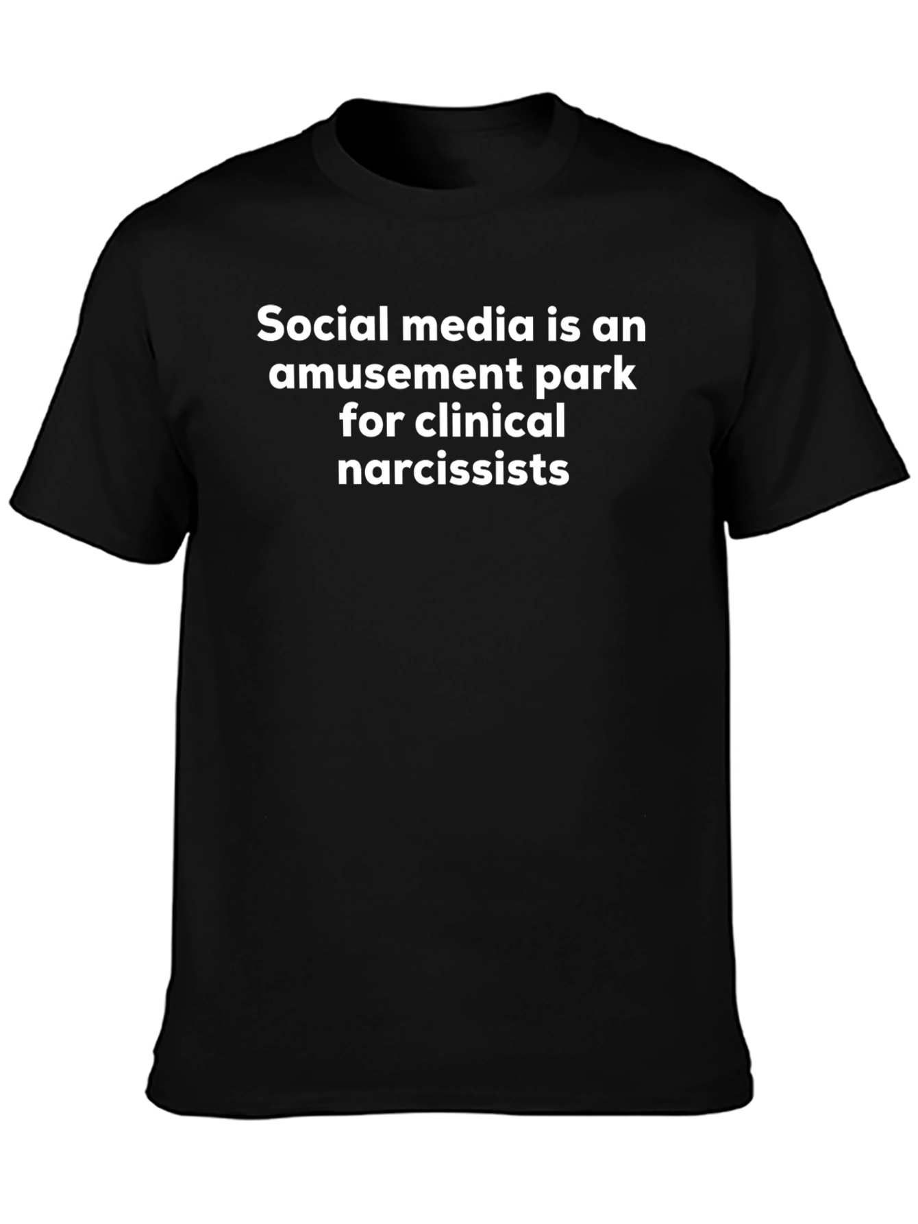 Social Media Narcissist Black T-Shirt