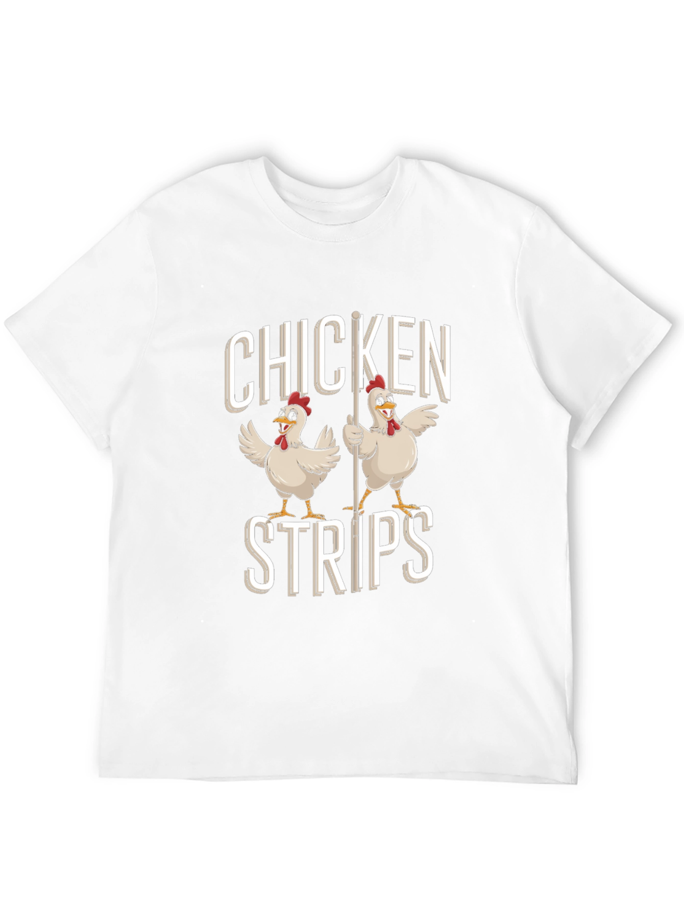 Funny Chicken Strips Graphic Tee