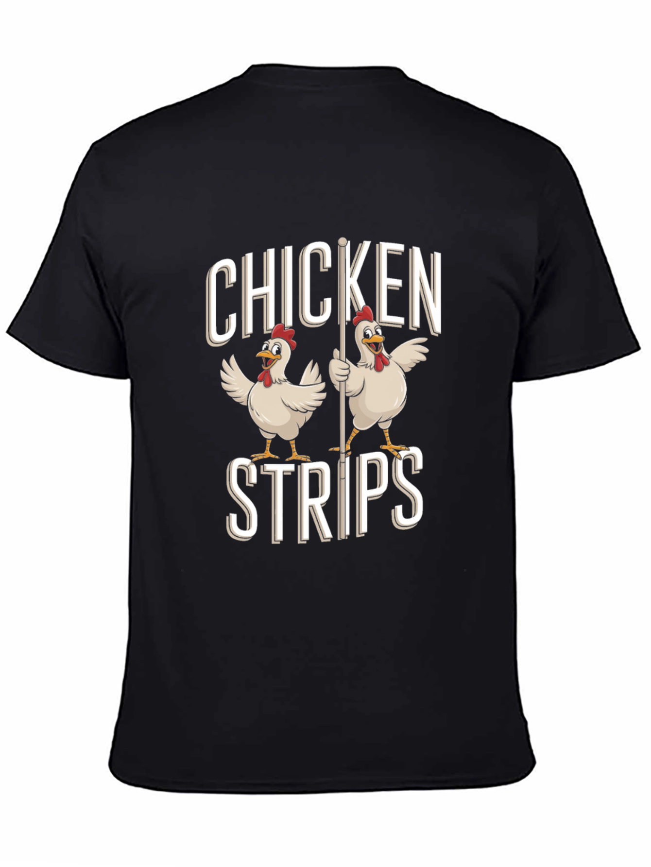 Funny Chicken Strips Graphic Tee