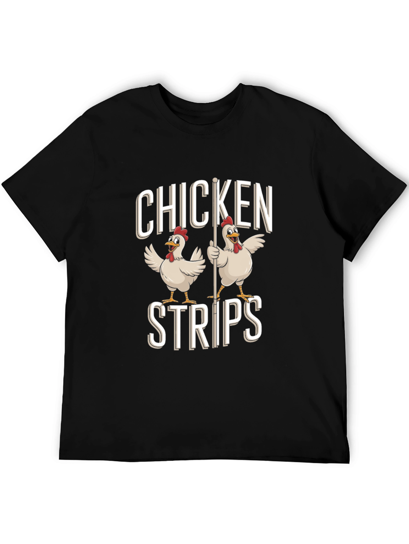 Funny Chicken Strips Graphic Tee