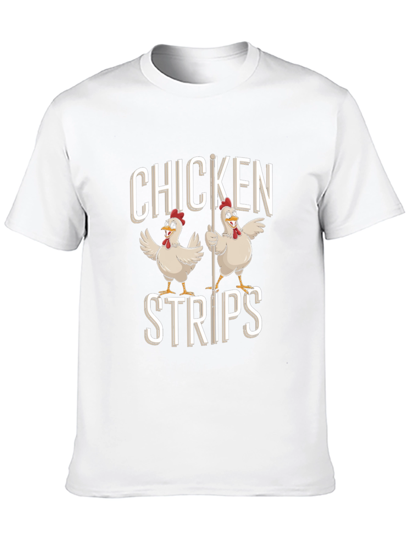 Funny Chicken Strips Graphic Tee