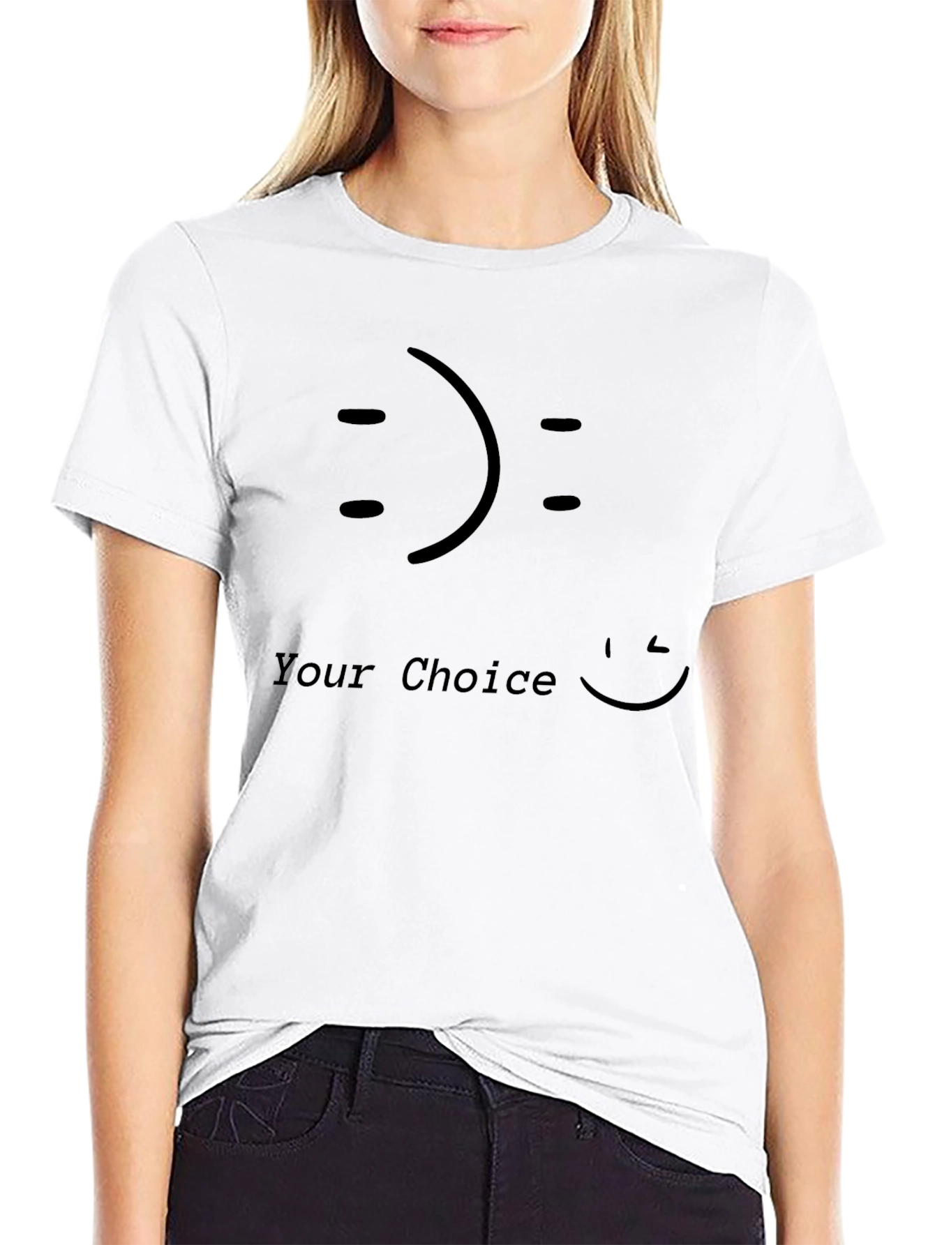 Choice Smiley Face Graphic T-Shirt