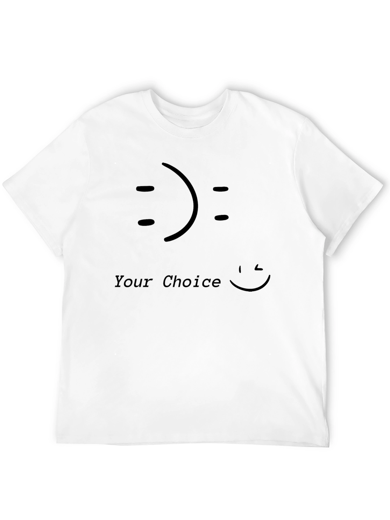 Choice Smiley Face Graphic T-Shirt