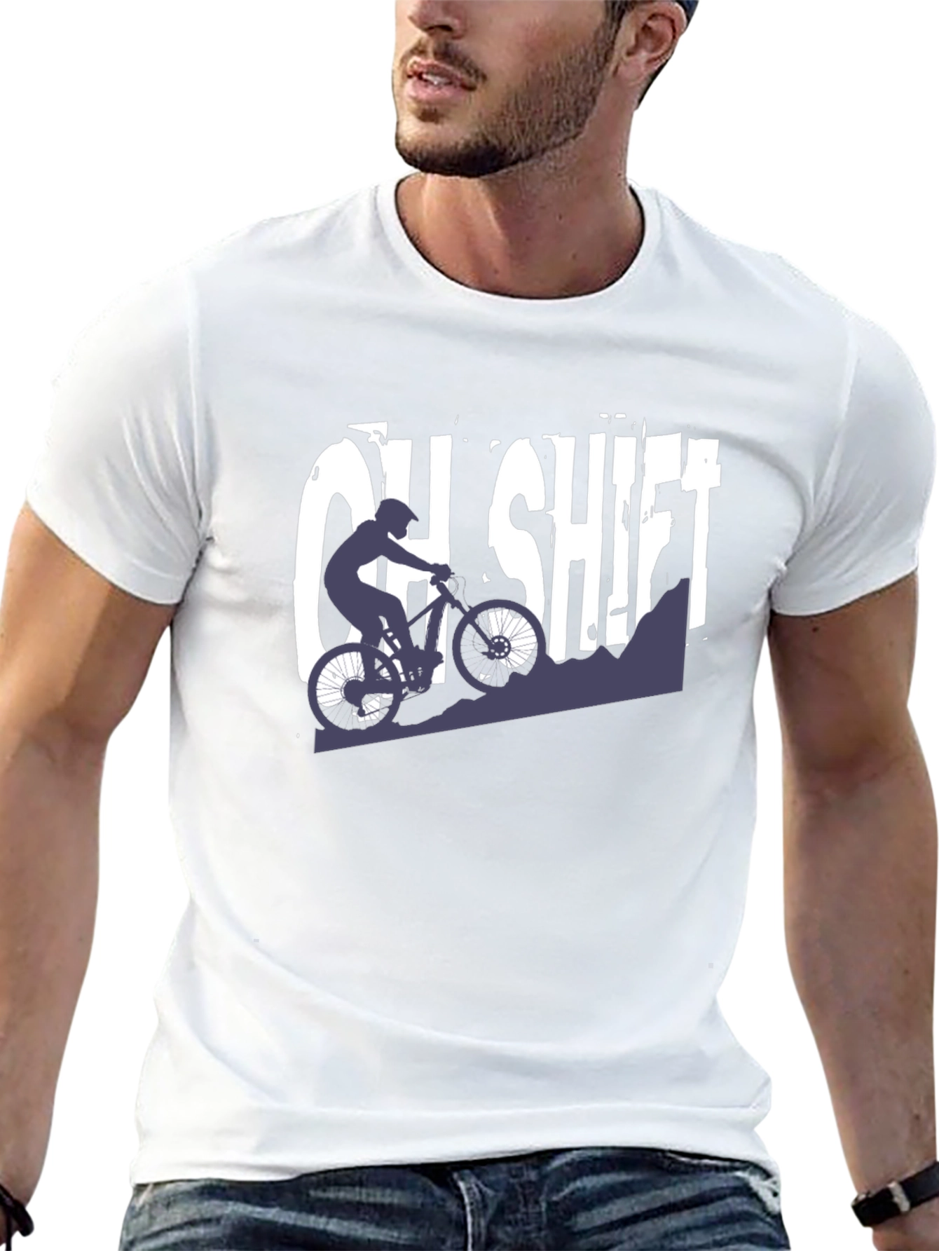 OH SHIFT Mountain Biking T-Shirt - Black