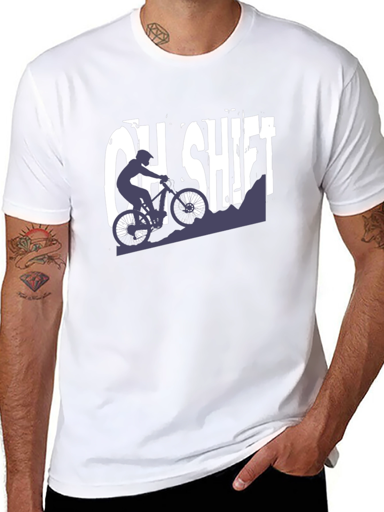 OH SHIFT Mountain Biking T-Shirt - Black