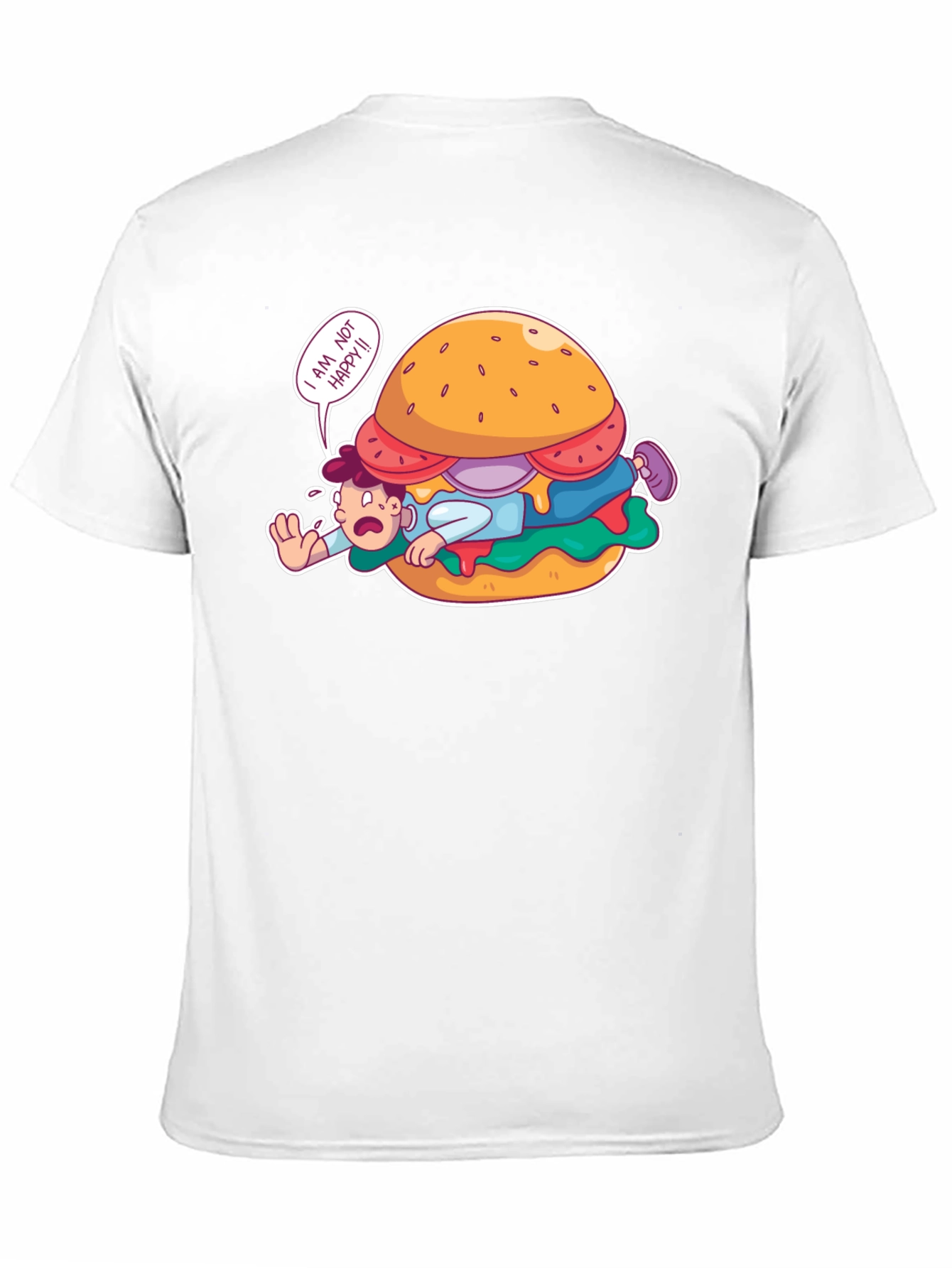 Funny I Am Not Happy Burger Graphic T-Shirt
