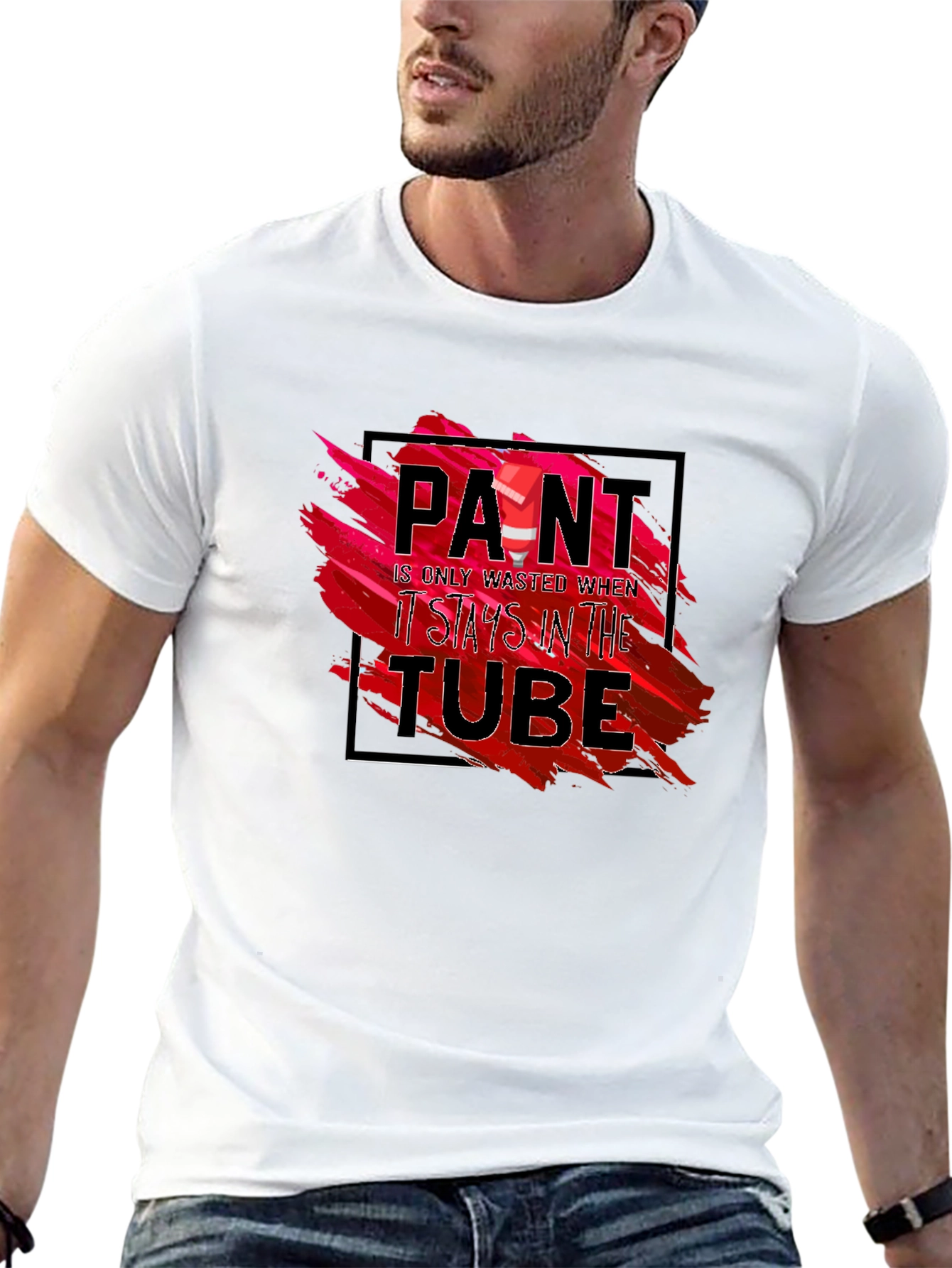 Paint is Only Wasted T-Shirt - Artistic Expression Tee