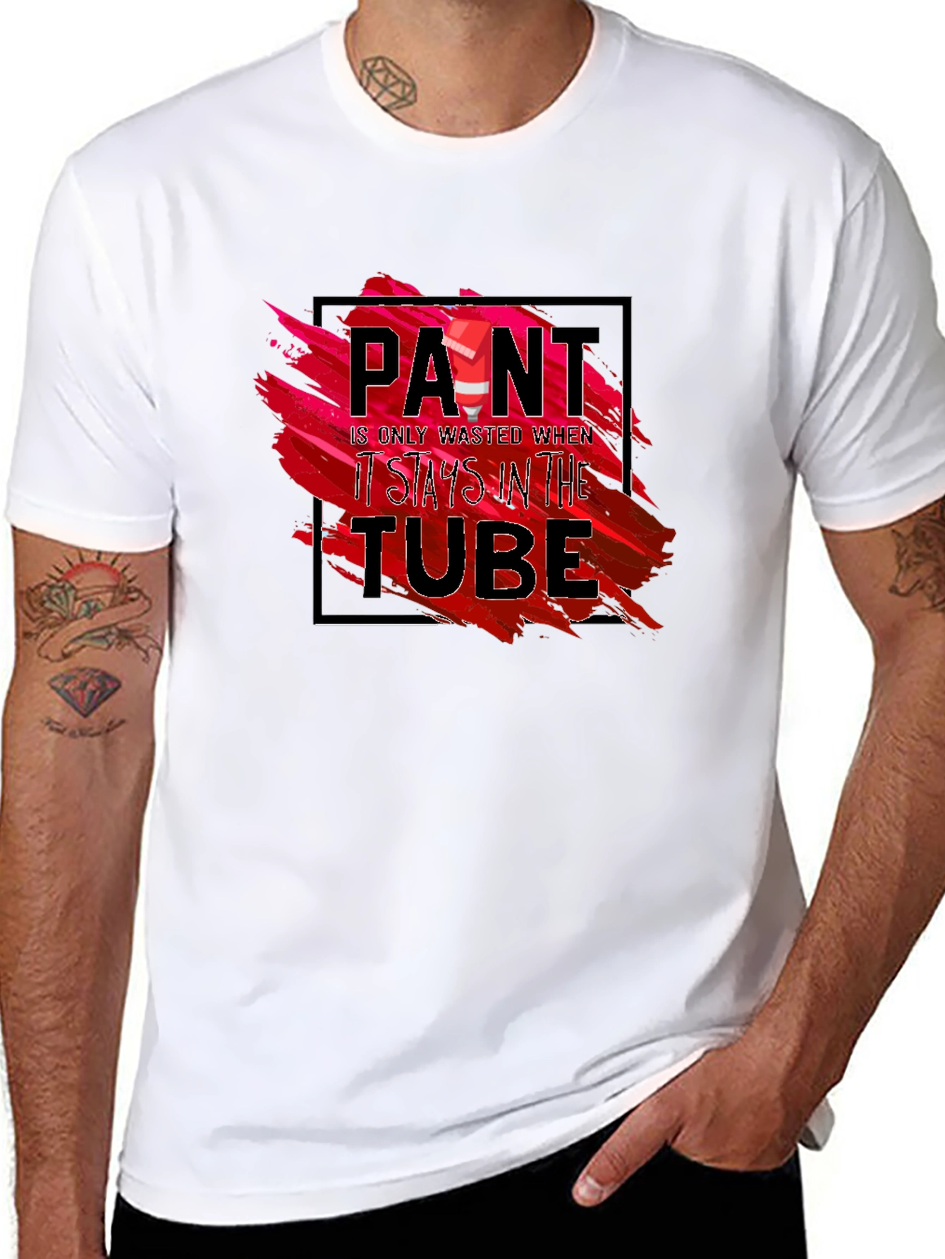 Paint is Only Wasted T-Shirt - Artistic Expression Tee